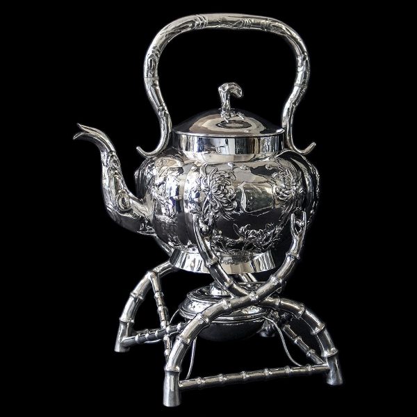 Antique Chinese Export Silver Kettle