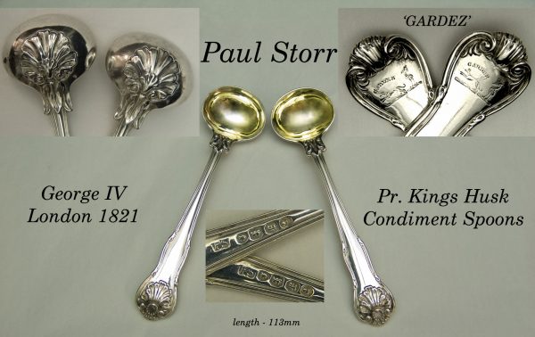 Flatware Antique silver condiment spoons