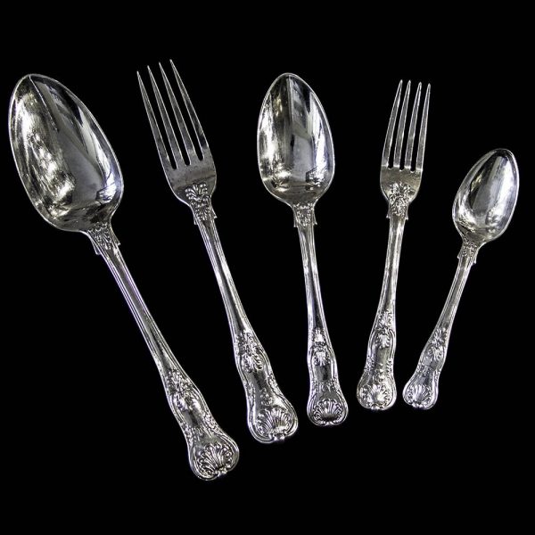 Antique English Silver Kings Honeysuckle Pattern Canteen