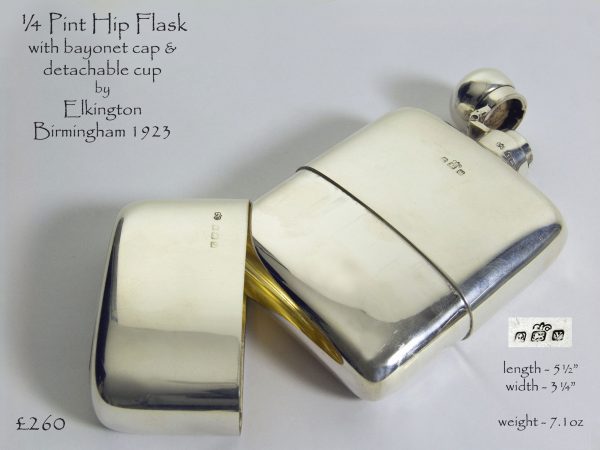 Antique Silver Hip Flask