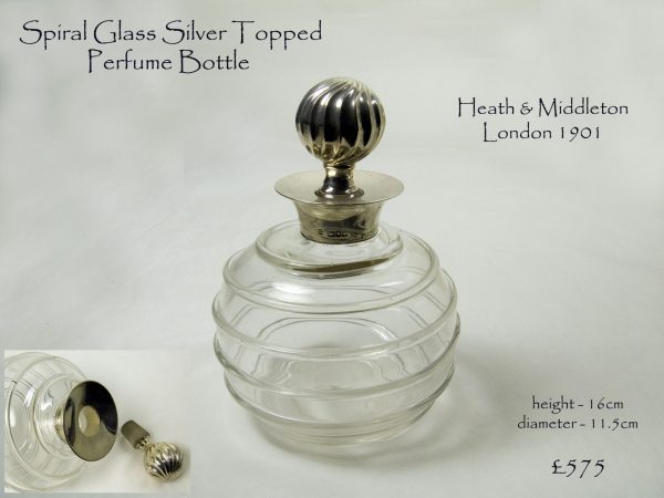 Antique Silver Topped Perfume Bottle