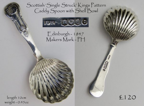 Antique Silver Caddy Spoon