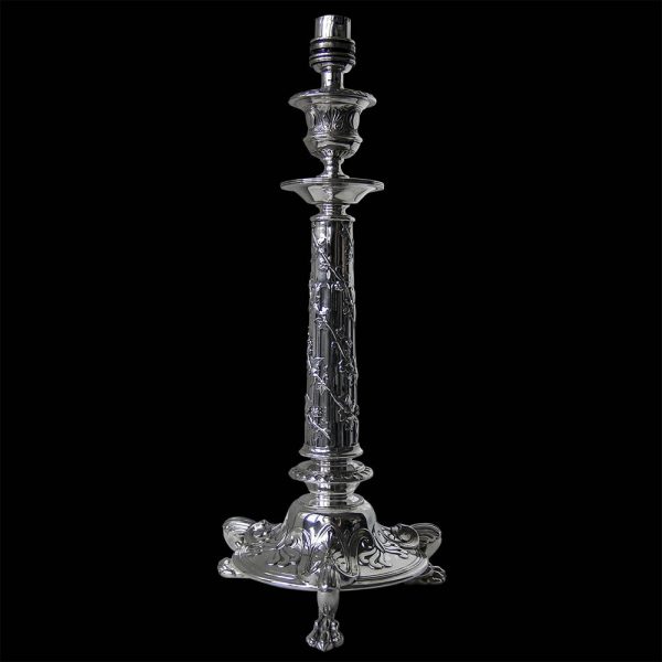 Victorian Silver Table Lamp Stand