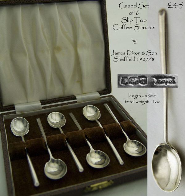 Antique silver coffee spoons