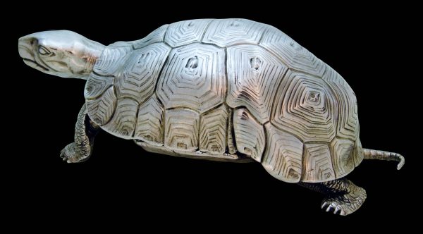 Antique Silver model tortoise inkstand