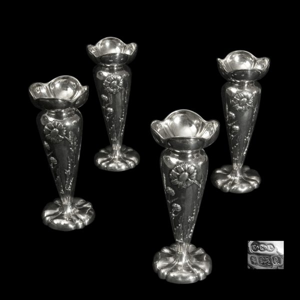 English Antique Silver Vases