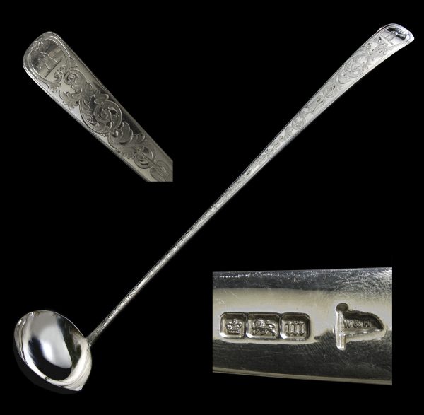 English Silver Antique Toddy Ladle