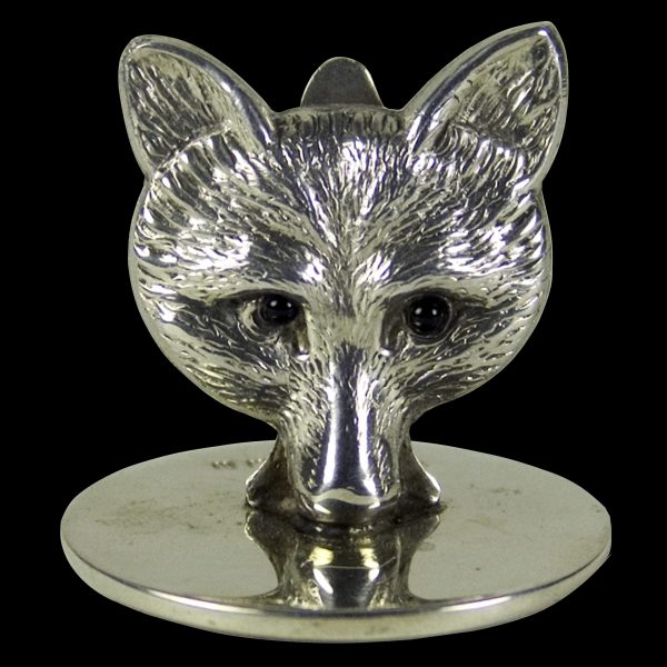 Silver Fox Head place-card holders