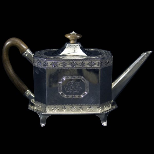 Antique Silver Teapot and Stand