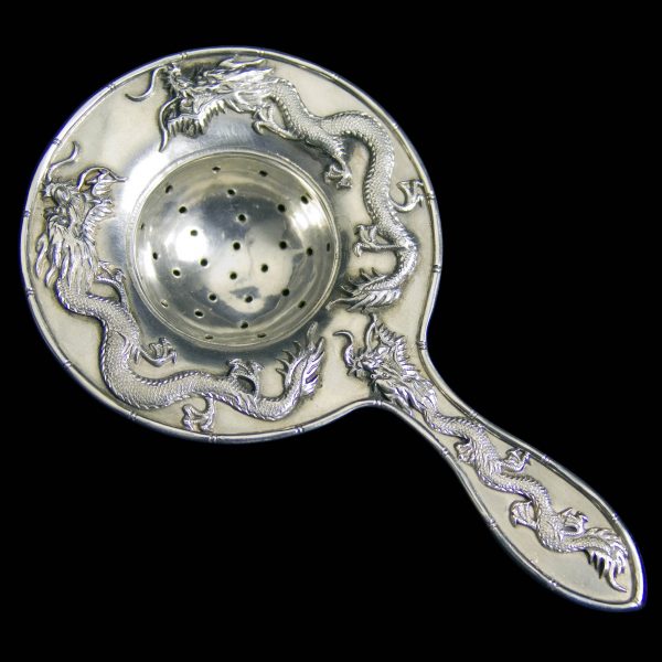 Chinese Export Silver Tea Strainer