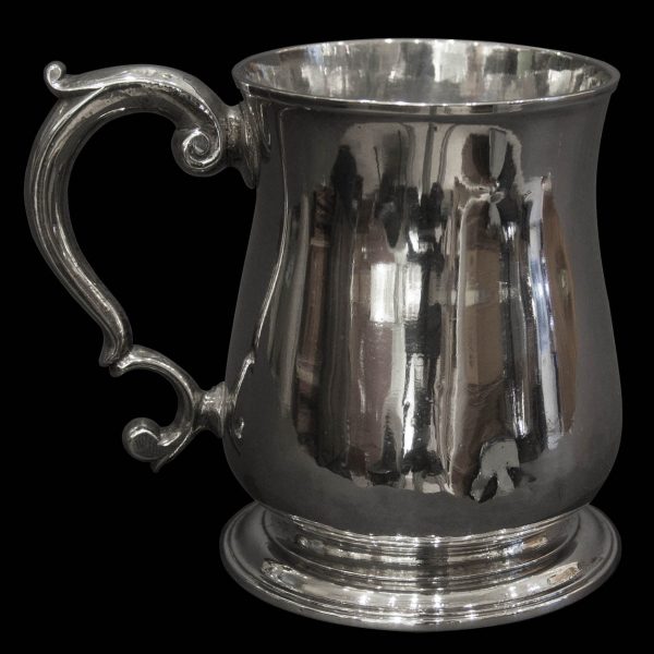 George II Antique English Sterling Silver mug / tankard