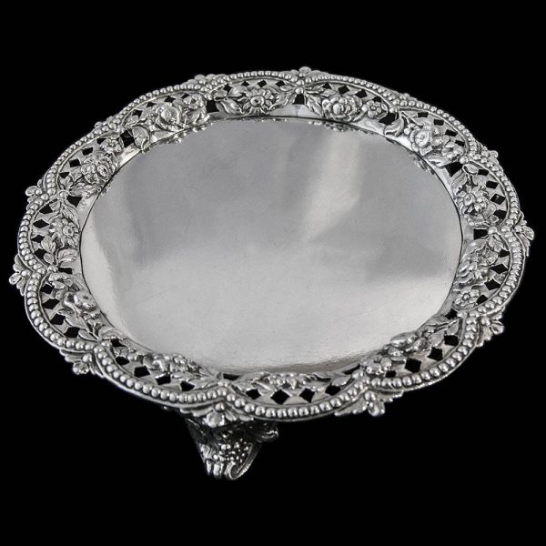 Antique English Georgian Sterling Silver Card Tray
