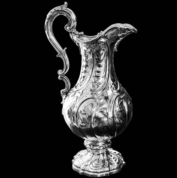 Antique English Victorian Silver Ewer